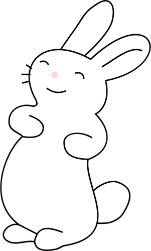 Lachen konijn lijn kunst vector afbeelding