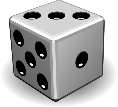 Vector image of game dice close-up