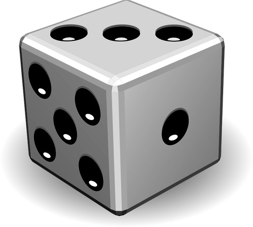 Vector de la imagen de primer plano de juego de los dados