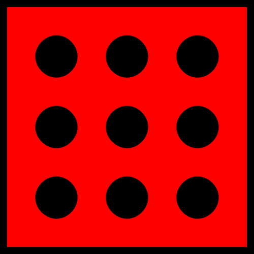 Vektor-Bild rot fleckigen WÃ¼rfel