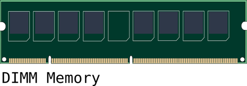 Vektorgrafik med DIMM-dator minnesmodul