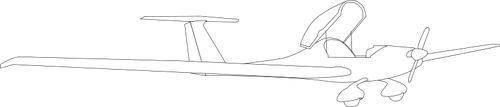 Einfaches Flugzeug Skizze