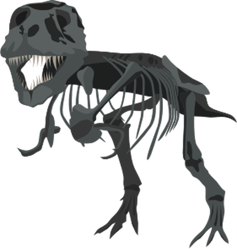 Tyrannosaurus Rex kostry vektorovÃ½ obrÃ¡zek