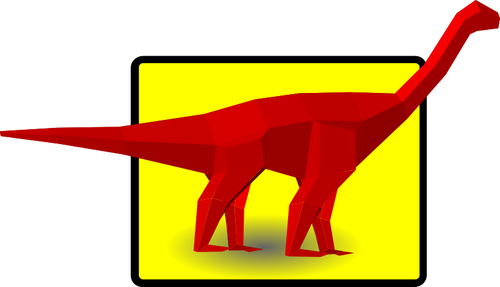 Rot Diplodocus-Vektor-Bild