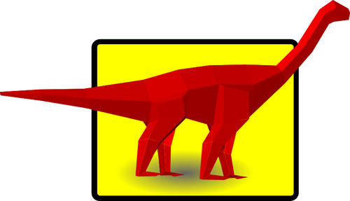 Rot Diplodocus-Vektor-Bild