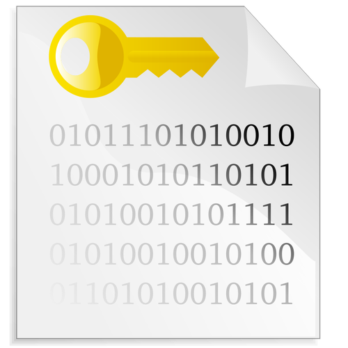 Krypterad fil ikon vektorbild