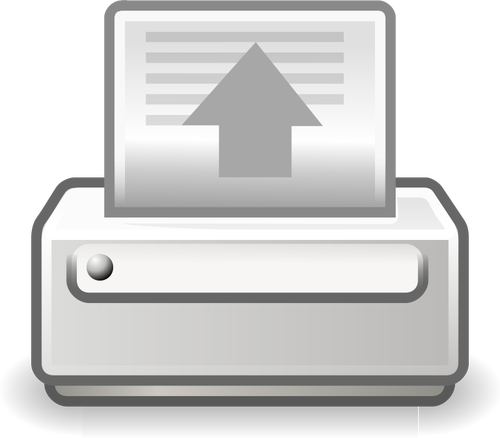 Vektor-Illustration von Computer-Druckersymbol OS