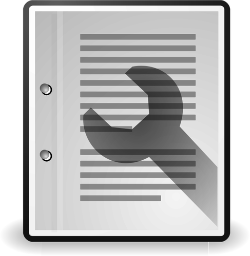 Clipart vetorial de Ã­cone de computador so de propriedades do documento