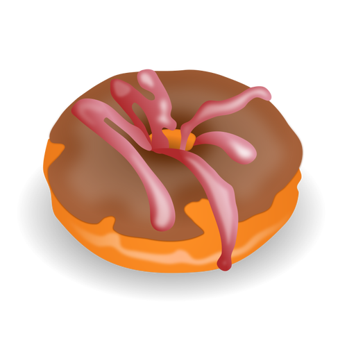Chocolate donut vektorbild