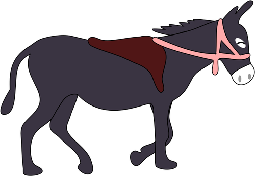 Vector illustraties voor paarse donkey