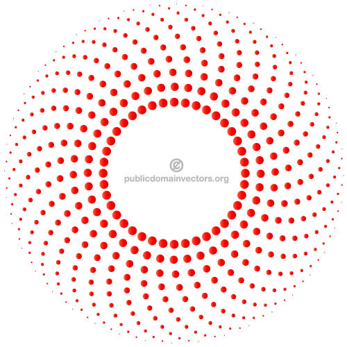Cirkel med prickar vektor