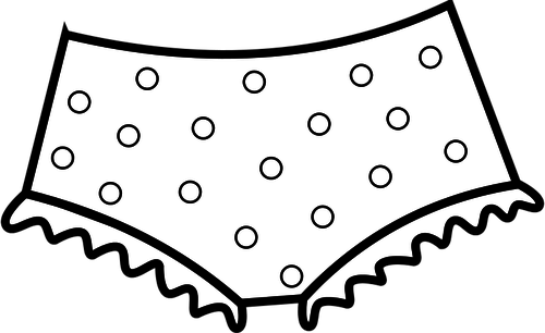 Culotte noir et blanc pointillÃ© vector image