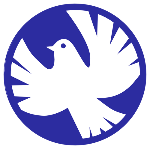 Bianca colomba di illustrazione vettoriale di pace