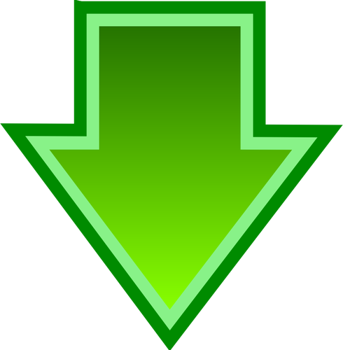 Gambar vektor sederhana hijau download ikon
