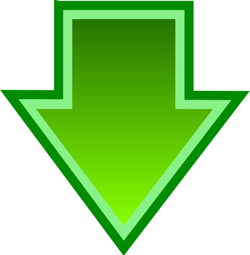 Gambar vektor sederhana hijau download ikon