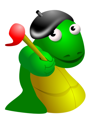 Illustration vectorielle du dragon vert et jaune