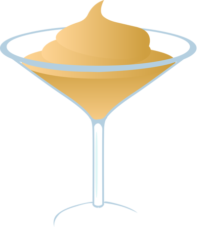 Desenho vetorial de martini cremoso