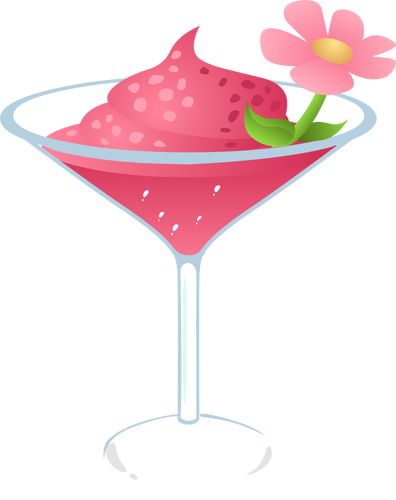 Vector afbeelding van roze cocktail