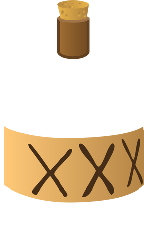 Immagine di vettore di bottiglia etichettata delle tre croci