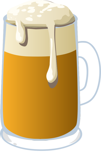 Immagine di vettore di un bicchiere di birra