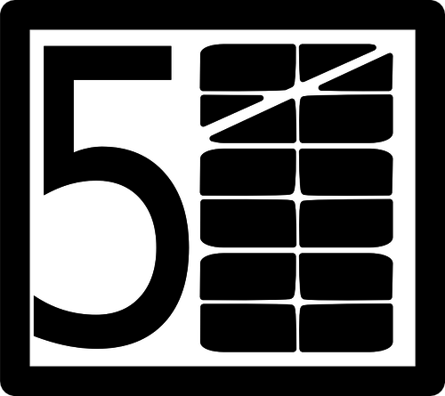 Image de vecteur pour le pictogramme sur le cÃ´tÃ© pile cinq