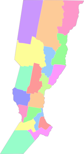 Mapa regionÅ¯ v Santa Fe Provence v barevnÃ½ch vektorovÃ½ obrÃ¡zek