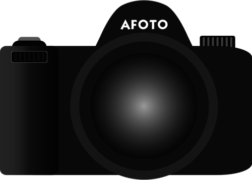 Old type DSLR camera vector image