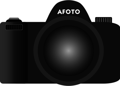 Old type DSLR camera vector image