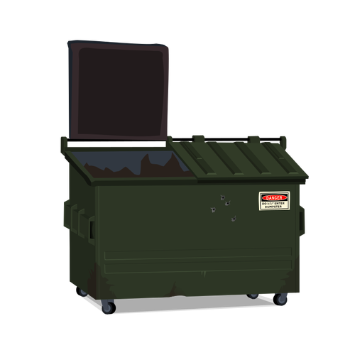 Imagen vectorial de contenedor de basura