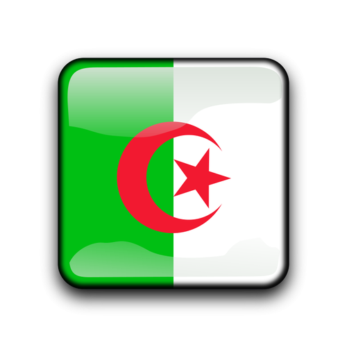 Glanzende Algerijnse vector vlag