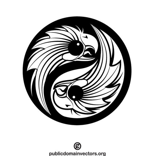 Ã˜rner i Yin Yang symbol