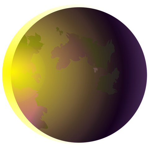 Illustration av solfÃ¶rmÃ¶rkelse bakom jorden