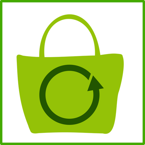Eco green shopping icÃ´ne vector