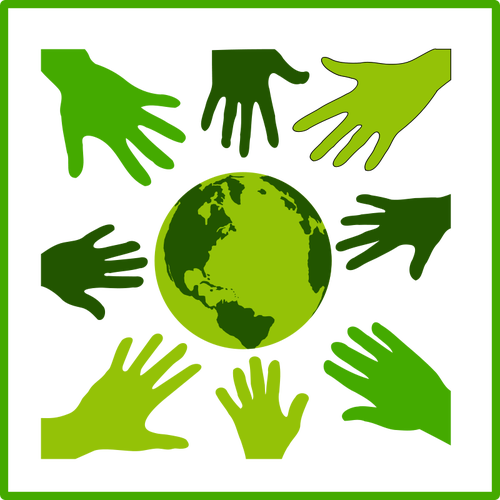 IlustraÃ§Ã£o em vetor Ã­cone solidariedade verde Eco