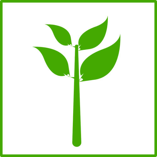 Icono eco planta vector