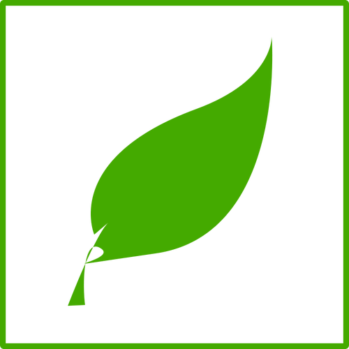 Eco green leaf vector icon