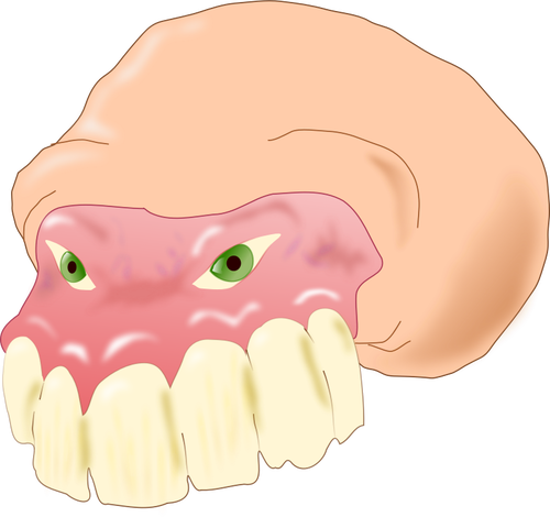 Imagem vetorial de monstro de dentes
