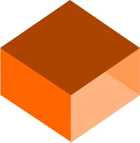 Orange 3D-Box Vektorgrafik