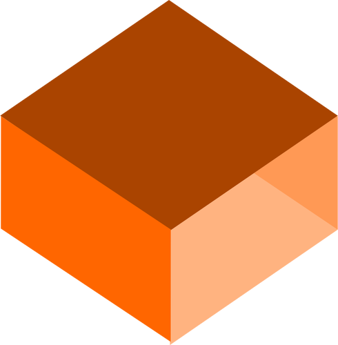 Orange 3D-Box Vektorgrafik