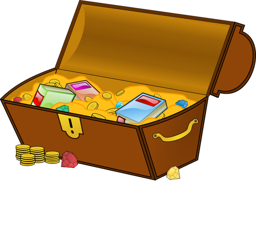 Treasure chest vector clipart