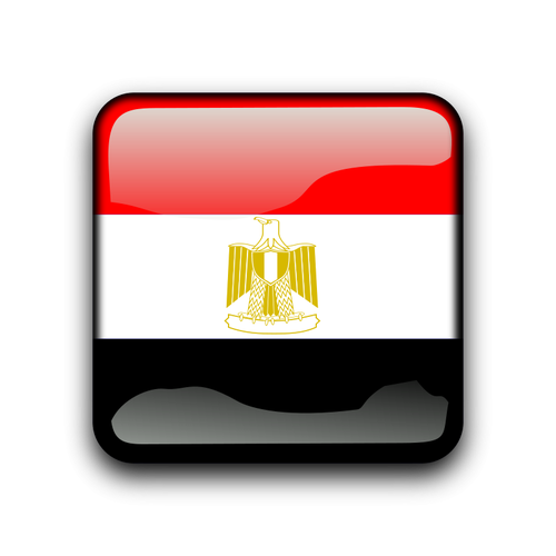 Webben knappen med flagga Egypten