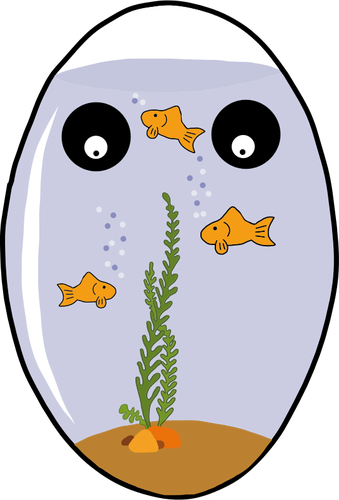 Image vectorielle aquarium en forme d