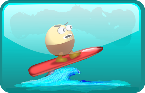 IlustraÃ§Ã£o em vetor ovo surf