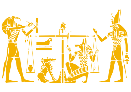 Gul egyptiske gamle kunsten