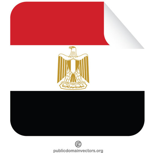 Etiqueta com a bandeira de Egipto