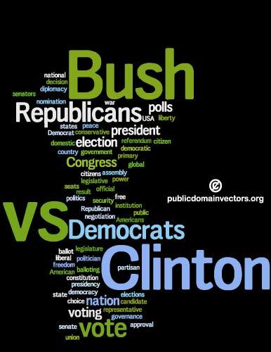 Amerikanske valget 2016 vector bakgrunn