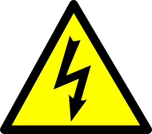 Energie electricÄƒ curent pericol semn vector imagine