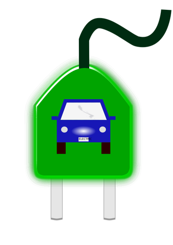 Elektrische auto vector pictogram