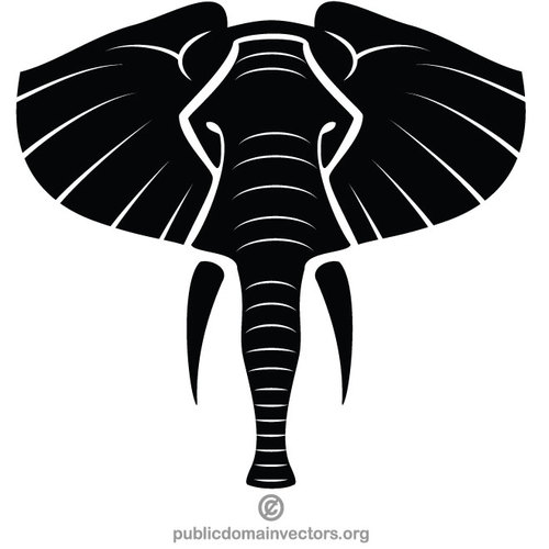 Vector silueta de elefante