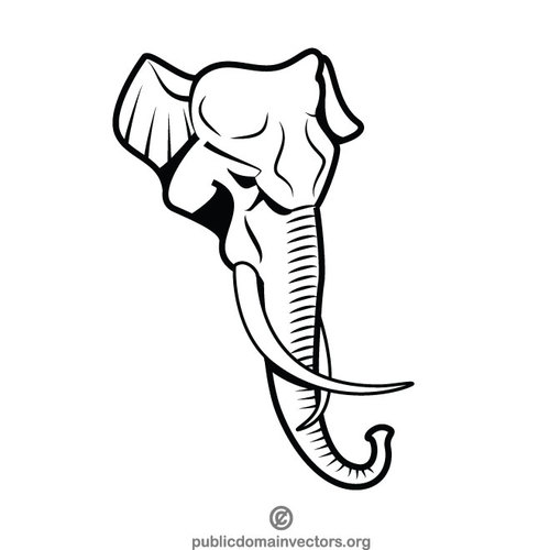 Elefant RÃ¼ssel silhouette